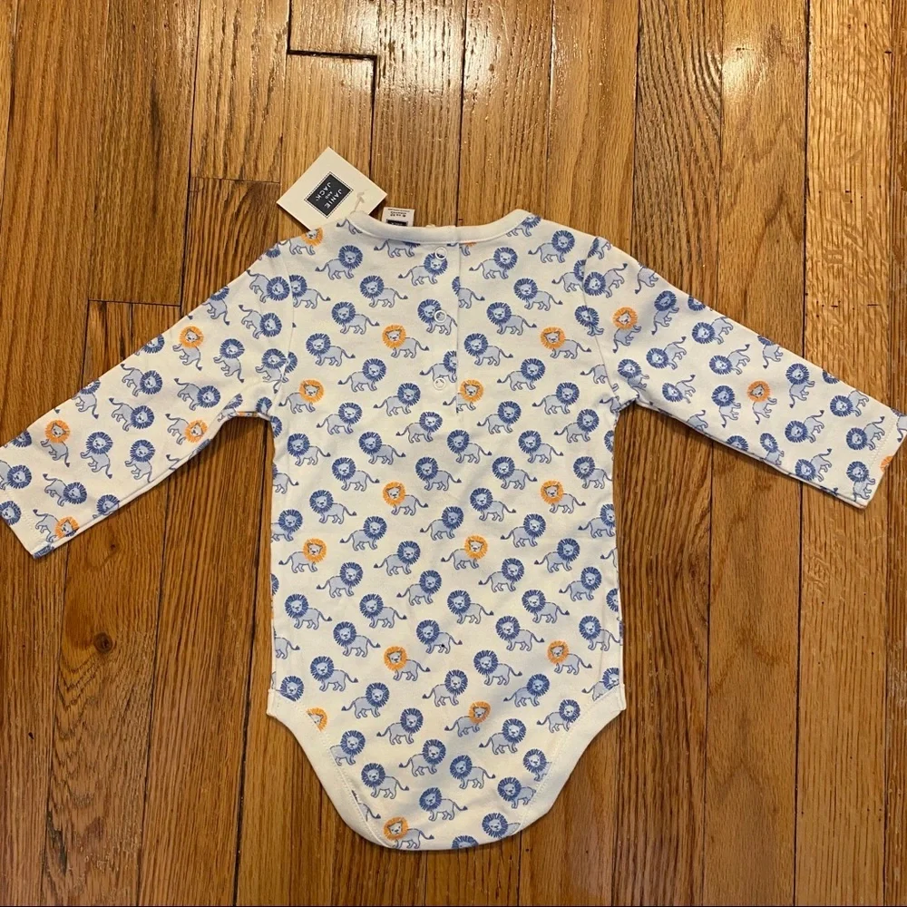 NWT Janie & Jack Lion Baby Boy Onesie 6-12 Months